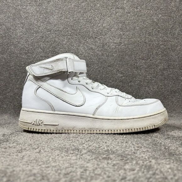 Nike Air Force 1 Mid '07 CW2289-111 Mens Size 11 Triple White Basketball Shoes - Picture 1 of 11